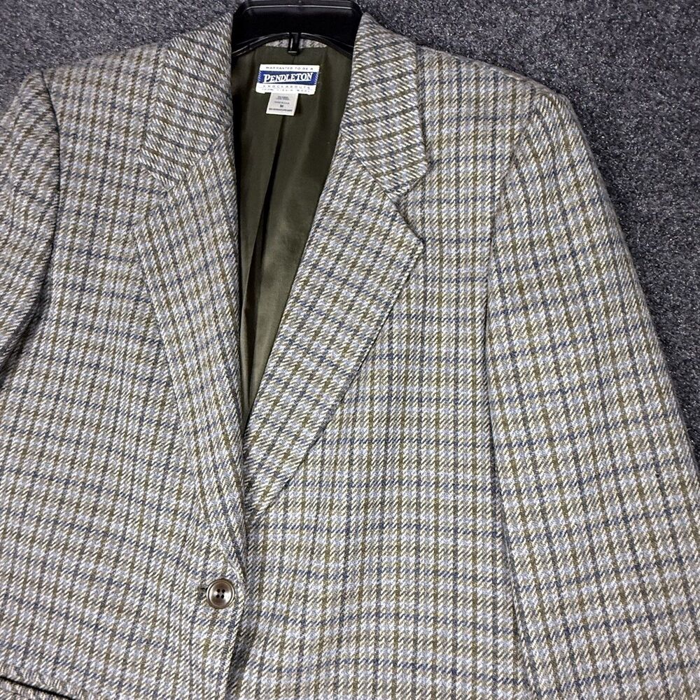 Vintage Pendleton 100% Virgin Wool Houndstooth Blazer Jacket Women's M USA
